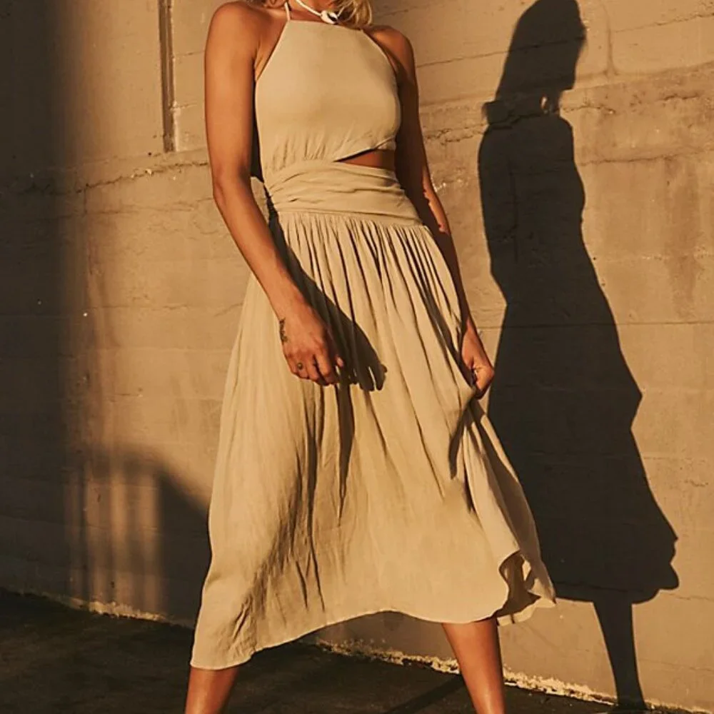Suki MIDI Free People Tidal Foam/Bone Size S